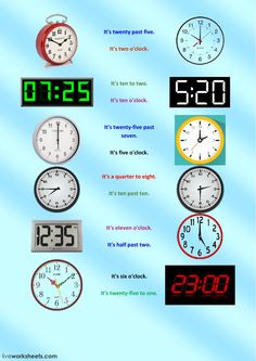 an image of clocks with different times on them