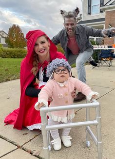 Family Of 3 Halloween Costumes With Wagon, Beauty And The Best Family Costumes, Family Red Riding Hood Costumes, Funny Halloween Costumes Family Of 3, Fox Family Costume, Family Halloween Costume Ideas For 3, Young Family Halloween Costumes, 3 Family Costume Ideas, Diy Family Of 3 Halloween Costumes