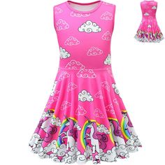 Pink Dress For Summer Costume Party, Sleeveless Kawaii Party Dresses, Kawaii Sleeveless Party Dress, Summer Kawaii Dresses For Costume Party, Kawaii Summer Dress For Costume Party, Cute Summer Princess Dress For Costume Party, Pink Twirl Dress For Dress-up In Summer, Pink Twirl Dress For Summer Dress-up, Pink Princess Dress For Summer Costume Party