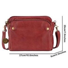 Women's Handbag Bag Three Layer Leather Crossbody Shoulder Bag Crossbody Bags | eBay Shoulder Bag With Zipper Pocket, Casual Burgundy Bags For Daily Use, Red Bag With Pockets For Everyday Use, Red Bags With Pockets For Everyday Use, Red Bags With Pockets For Daily Use, Casual Red Handheld Satchel, Red Rectangular Shoulder Bag With Pockets, Red Casual Handheld Satchel, Red Handheld Casual Satchel