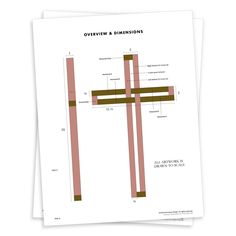 three different types of crosses on white paper