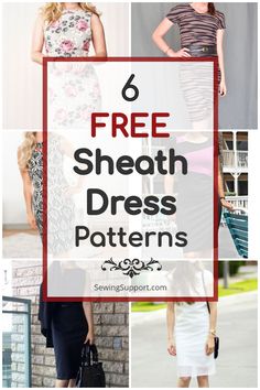 the 6 free sheath dress patterns for women