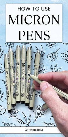 how to use micron pens