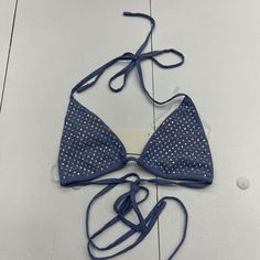 Hot Delicious Blue Grey Rhinestone Bikini Top Women’s Size Small New $60 Condition Is New With Tags See Pics Ls345/23 V15 Lh13 Summer Rhinestone Swimwear For Poolside, Rhinestone Swimwear For Poolside In Summer, Rhinestone Swimwear For Summer Poolside, Beachwear Swimwear With Rhinestones For The Pool, Summer Poolside Swimwear With Rhinestones, Beach Swimwear With Rhinestones, Rhinestone Embellished Beachwear Swimwear, Rhinestone Beachwear Swimwear For Beach, Beachwear Swimwear With Rhinestones For The Beach