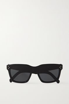 The thick, black frames of Celine's sunglasses bring Parisian elegance to your everyday wardrobe. They're fitted with black lenses, and the arms are debossed with the label's moniker in gold alongside the signature dotted motif. Celine Sunglasses Black, Celine Glasses, Celine Eyewear, Swimsuit Jewelry, Celine Sunglasses, Black Frames, Ankle Length Jeans, Tapered Leg Jeans, Acetate Sunglasses