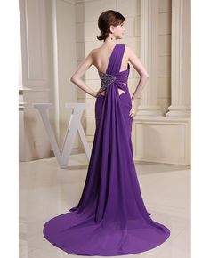 Shop best price sheath one-shoulder court train chiffon evening dress with beading online. Free Shipping and Custom-made. Pro since 2009. Purple Prom, Purple Prom Dress, Cute Wedding Dress, Chiffon Evening Dresses, Fall Wedding Dresses, Junior Bridesmaid Dresses, Chiffon Bridesmaid Dress, Colored Wedding Dresses, Cheap Wedding Dress