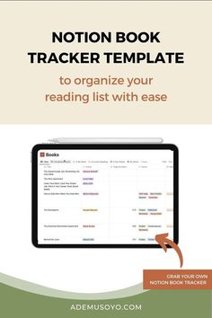 Keep your reading organized in one place with this customizable Notion template. Log, review, and plan your next read. Get it now and stay on top of your reading goals.