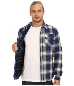 Scotch & Soda Diamond Quilted Flannel Shirt Jacket Blue/Grey - Zappos.com Free Shipping BOTH Ways Scotch Soda, Scotch & Soda, Diamond Quilt, Scotch, Blue Grey