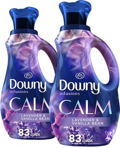 two bottles of downy calm lavender and vanilla scent