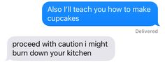 two texts that are in the same language, one is telling someone how to make cupcakes