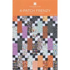 an orange and black patchwork book cover with the words 4 patch frenchy on it