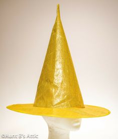 Fancy, gold lame' witch hat, for that formal Halloween party. 15" tall. with a 3 1/2" wired brim. One size fits most. Hat Side Profile, Halloween Costume Hats, Beautiful Accessories, Gold Lame, Safe Cleaning Products, Halloween 2023, Witch Costume, Side Profile, Costume Hats