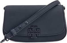 Great Shopping TORY BURCH 153620 BRITTEN BLACK MATTE WITH BLACK HARDWARE WOMEN'S CROSSBODY BAG, Womens Bags Tory Burch Fleming Bag Matte, Black Crossbody Shoulder Bag With Logo Hardware, Leather Crossbody Bag Tory Burch, Black Crossbody Bag Tory Burch, Tory Burch Black Bag, Womens Crossbody Bag, Black Hardware, Women's Wardrobe, Tory Burch