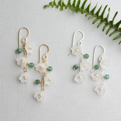 Lily of the Valley Earrings Birth Flower Jewelry Botanical - Etsy Lily Of The Valley Earrings, Earring Business, Lucite Flower Earrings, Diy Jewelry Rings, Bryn Mawr, May Birthday, Gardening Gift, Earring Designs, Silver Jewelry Design