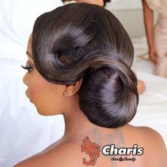 African American Vintage Chignon Black Women Bridesmaids, Wedding Hairstyles Black Women, Side Buns, Black Women Short Hairstyles, African American Hair, Bridesmaid Updo, Natural Hair Twist Out, Chignon Bun