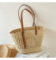 Elena Handbags Women's Woven Straw Market Tote Bag Everyday Straw Bucket Beach Bag, Beige Basket Straw Bag For Travel, Cream Basket-shaped Straw Bag For Travel, Cream Basket Straw Bag For Travel, Summer Style Handwoven Straw Bag For Travel, Summer Style Handwoven Straw Travel Bag, Summer Handwoven Straw Bag For Travel, Summer Handwoven Straw Travel Bag, Handwoven Summer Straw Bag For Travel