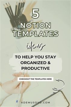 a person holding a pen and writing on paper with the text 5 non - templates every