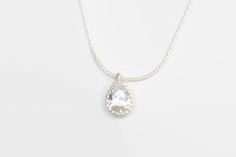 "Dainty women solitaire teardrop zircon gemstone floating on a sterling silver chain. The look is elegant, beautiful, and sparkly. This Women elegant solitaire necklace makes a beautiful classic and timeless look fits any outfit or occasion. Minimal drop necklace for everyday wear or just sparkle your evening night out. Perfect jewelry gift for a birthday, bridesmaids, mom or a loved one. Beautiful necklace you will love to wear or give! ♥ DETAILS Necklace chain: 925 Sterling Silver Pendant leng Elegant Teardrop Solitaire Necklace With Delicate Chain, Cubic Zirconia Teardrop Pendant Drop Necklace For Party, Cubic Zirconia Teardrop Pendant Necklace For Parties, Silver Cubic Zirconia Jewelry With Teardrop Crown, Silver Drop Solitaire Necklace For Formal Occasions, Elegant Teardrop Solitaire Necklace For Gift, Sparkling Silver Teardrop Pendant Jewelry, Formal Silver Drop Solitaire Necklace, Dainty Silver Drop Necklace For Formal Occasions