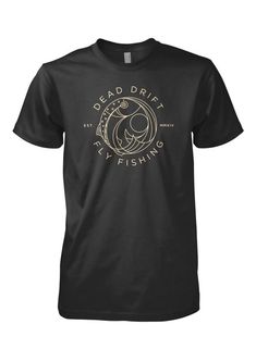 Fly Fishing T Shirt - Leader Line from Dead Drift Fly Black Tri-blend Graphic Tee Shirt, Fishing Tee Shirts, Fly Fishing Shirts, Trademark Design, Bozeman Mt, Fly Fishing Rods, The Rocky Mountains, Fishing Outfits, Fishing T Shirts