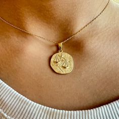 Libra Pendant, Libra Necklace, Zodiac Sign Necklace, Sign Necklace, Zodiac Necklace, Libra Zodiac, Zodiac Necklaces, Shoe Charms, Necklace Gold