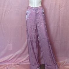 Stay Ahead Of The Trend With These Stylish And Shining Daisy Street Dolls Kill Trousers. Featuring Wide Leg Cut And A High Rise Waist, These Trousers Will Make You Look Fashionable And Stunning. Enjoy The Timelessly Fashionable Shininess Of These Daisy Street Dolls Kill Trousers That Will Instantly Elevate Your Style Game! New With Tags. Refer To Photos For Measurements. Ships Within 1-2 Business Days Feminine Fitted Satin Bottoms, Feminine Satin Bottoms, Feminine Pink Satin Bottoms, Satin Bottoms For Summer Loungewear, Summer Satin Bottoms For Loungewear, Summer Satin Loungewear Bottoms, Spring Pink Satin Bottoms, Summer High Waist Satin Bottoms, Purple Bottoms For Spring Party