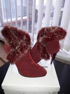 Don't miss the chance to own these Fabulous Faux Fur Boots! LAST PAIR AVAILABLE Ladies UK size 5 - EU size 38 Faux Fur & Suede Heel = 4in Faux Fur Boots, Red Boots, Fake Fur, Fabulous Fabrics, Fur Boots, Suede Heels, Boot Shoes Women, Knee Boots, Heeled Boots