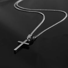 Silver Cross Necklaces, Boys Cross Necklace, Cross Necklace Black, Long Cross Necklace, Small Cross Necklace, Mens Accessories Necklace, Cross Necklace Simple