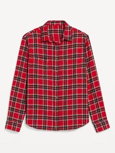 Flannel Pocket Shirt | Old Navy Spread Collar Flannel Shirt For Work, Spread Collar Flannel Shirt With Button Closure For Work, Long Sleeve Flannel Shirt With Button Closure, Casual Shirt With Lapel Collar And Buttons, Fall Shirt With Lapel Collar, Collared Flannel Shirt With Button Closure For Work, Shirt With Lapel Collar And Placket For Fall, Long Sleeve Shirt With Roll-up Sleeves For Fall, Trendy Long Sleeve Shirt With Roll-up Sleeves