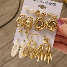 FREE SHIPPING ON ALL ORDERS OVER $50 | 100% SATISFACTION GUARANTEED Click "ADD TO CART" To Get Yours Now | Up To 60% OFF ✨ Dress up your look with these Woman Earrings Set Gold Color Metal Earrings For Women Hoop Earrings. These earrings can be worn casually with a pair of jeans or dressed up for a night on the town. Designed to bring out the true glamorous essence in every woman, this accessory will garner admiring glances from all who see it. 📌 Soft and elegant with vintage style 📌 Made With Trend Jewelry, Geometric Hoop Earrings, Punk Earrings, Fashion Geometric, Hoop Earrings Style, Chunky Earrings, Metal Circle, Alloy Earrings, Vintage Punk