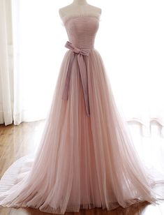 Prom Dresses Tulle, Prom Dress Pink, Fantasy Ideas, A Line Prom Dress, Dress 2022, Dresses Tulle, Pink Evening Dress, Prom Dress Evening, A Line Prom Dresses