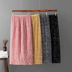 Womens Shimmering Sequin Maxi Skirt Collection Glamorous Glitter Skirt For Spring, Sequin Pencil Mini Skirt For Party, Glamorous Long Sequin Skirt, Sequin Pencil Skirt For Party, Glamorous Pencil Skirt For Party Season, Glamorous Long Skirt With Sequins, Glamorous Long Skirt For Festive Occasions, Summer Festive Sequined Skirt, Glamorous Sequined Midi Skirt