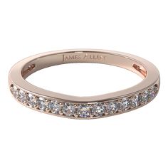 14K Rose Gold Floral Matching Wedding Ring. Designed to fit together with a matching engagement ring, side by side, with the same shapes, sizes and setting styles of the engagement ring. Striking and symmetrical! aka Matching Bands Elegant Rose Gold Bridal Sets With Brilliant Cut, Elegant Wedding Stackable Rings Channel Set, Elegant Channel Set Stackable Wedding Rings, Elegant Wedding Bands With Tension Setting, Classic Rose Gold Diamond Ring For Marriage, Classic Rose Gold Wedding Ring With Tension Setting, Rose Gold Channel Set Diamond Ring For Wedding, Rose Gold Round Cut Bridal Sets For Anniversary, Anniversary Rose Gold Round Cut Bridal Sets