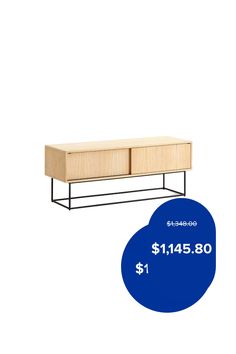 an image of a tv stand with $ 1, 450 on the bottom and below it