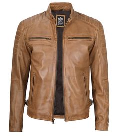 Camel Brown Cafe Racer Leather Moto Jacket For Men
Ride in style with our Men's Camel Cafe Racer Leather Jacket, inspired by classic moto aesthetics. Crafted from premium leather, this jacket features a sleek silhouette that exudes rugged sophistication. The camel color adds a timeless appeal, perfect for both casual outings and urban adventures. With its padded shoulders and zipper details, this jacket combines durability with distinctive style, making it a standout piece in any men's wardrobe. Brown Fitted Cafe Racer Biker Jacket, Classic Brown Leather Motorcycle Jacket, Brown Cafe Racer Outerwear For Winter, Classic Brown Leather Jacket For Motorcycling, Classic Brown Biker Jacket For Biker Events, Leather Cafe Racer Outerwear For Fall, Peplum Leather Jacket, Asymmetrical Leather Jacket, Racer Leather Jacket