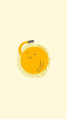 an illustration of a sun with its eyes closed and hair in the shape of a face