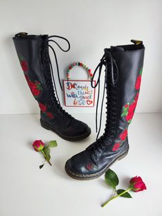 I have a selection of more than 500 pair of RARE, VINTAGE Dr Martens boots. Please visit my SHOP to check out my other DOCs. I will be listing new ones every day.  Let me know in case you have any questions Knee-high Boots For Spring Festival, Vintage Dr Martens, Floral Boots, Glitter Boots, Martens Boots, Dr Martens Boots, Doc Martens, Dr. Martens, Boot Shoes Women