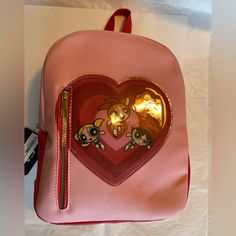 Nwt Powerpuff Girls Backpack. Pink With Gold Tone Hardware. Vinyl Type Material. Zippered Pocket On The Front. Adjustable Back Strap. Carry Handle. Measurements Are Approximate And Pictured. If You Have Any Questions, Please Message Me. Cute Pink Backpack For School Events, Cute Bags With Zipper Closure, Trendy Pink Bag For School Events, Trendy Pink Bags For School Events, Playful Pink Backpack With Zipper Closure, Cute Pink Bags For School Events, Avengers Backpack, Batman Backpack, Pokemon Backpack