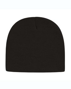 100% Acrylic; 8 1/2" knit; Made in the USA Cute White Cheap Beanie, Casual Black Acrylic Beanie, Black Acrylic Hat, One Size Fits Most, Black Acrylic Hat One Size Fits Most, Adjustable Black Acrylic Beanie, Acrylic Beanie Cap, Black Fitted Beanie Hat, Black Beanie, One Size Fits Most, Black One Size Beanie