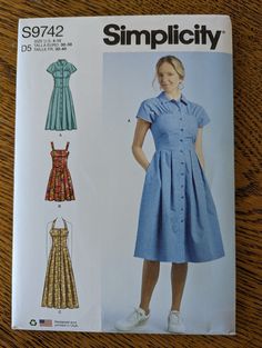 an image of a woman's dress sewing pattern on the cover of a book