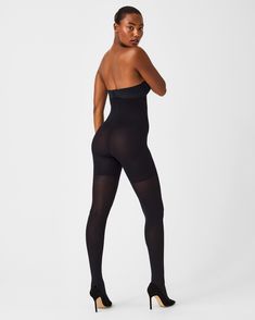 Step up your legwear game with lust-worthy legs and a tight-end. Designed with a built-in, high-waisted, mid-thigh shaper, Tight-End Tights firm your butt and thighs for a flawless look in clothes. | Spanx Women's SPANXshape High-Waisted Mid-Thigh Tight-End Tights Smoothing Fitted Short Leg Tights, Compressive Shapewear Hosiery, Smoothing Shapewear Hosiery, Fitted Smoothing Mid-thigh Tights, Smoothing Fitted Mid-thigh Tights, Stretch Smoothing Mid-thigh Tights, Stretch Smoothing Tights Mid-thigh Length, Shaping High-cut Leg Tights, Smoothing Stretch Mid-thigh Tights