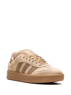 Find ADIDAS Samba Xlg Magic Beige/cardboard/gum Sneakers on Editorialist. beige signature 3-Stripes logo logo patch at the tongue calf suede padded panels round toe front lace-up fastening padded ankle branded insole gum-rubber sole These styles are supplied by a premium and authenticated sneaker marketplace. Stocking only the most sought-after footwear, they source and curate some of the most hard to find sneakers from around the world. Beige Sneakers, Triple Black, Blue Sneakers, Adidas Samba, Samba, Sneakers White, Sneakers Black, Black Cream, Patch Logo