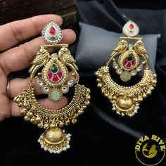 Moh Silver Earring | Statement Earring - Earring -925Silver Jewelry Room, Jewellery Board, Long Earring, Fancy Jewellery Designs, Silver Statement Earrings, Gold Statement Earrings, Statement Earring, Jewellery Earrings, Fancy Jewellery