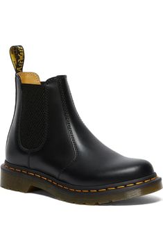 Dr. Martens 2976 Chelsea Boot (Women) | Nordstrom Doc Martens Chelsea Boot Outfit, Black Chelsea Boots Outfit Women, Dr Marten Chelsea Boots, Dr Marten Chelsea, Doc Martens Chelsea, Black Boots Style, Doc Marten Chelsea Boot, Chelsea Boot Outfits Women, Doc Martens Chelsea Boot