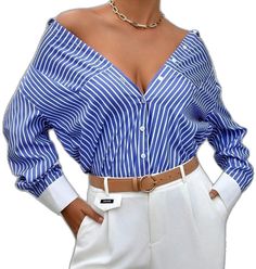 Blue Buttoned Blouse For Summer, Summer Blue Blouse With Buttons, Elegant Blue Shirt For Day Out, Trendy Blue Collared Blouse, Trendy Collared Blue Blouse, Trendy Blue Blouse With Buttons, Blue Shirt For Office Wear In Summer, Blue Office Wear Shirt For Summer, White Shirt For Office Wear In Summer