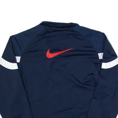 Item is in good used condition. Label says age 13-15. >Size: XL >Armpit To Armpit: 20" >Armpit To Cuff: 19" >Collar To Hem: 26" Nike Track Jacket, Resale Shops, Track Jacket, Track Jackets, Blue Denim, Mom Jeans, Track, Cuff, Nike