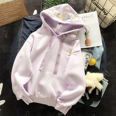 Sweet Rabbit Flowers Hoodie PN1890 ●Size: Length 54 cm,bust 98 cm,shoulder 51 cm,sleeve 52 cm. ●Material:cotton ●About Shipping: We attach great importance to the orders of each customer and parcel delivery. 1.Processing time: 2-3 business days. 2.Shipping time: 10-15 business days to US, please allow 3-4 weeks shipping to other country.(Shipping times can be affected by variable customs clearance times or public holidays.) Cute Long Sleeve Top With Drawstring Hood, Cute Hooded Cotton Sweater, Cute Long Sleeve Spring Sweatshirt, Purple Winter Sweatshirt With Pockets, Cute Hoodie With Pockets For Winter, Cute Long Sleeve Cotton Hooded Jacket, Cute Winter Hoodie With Pockets, Cute Cotton Hooded Jacket With Long Sleeves, Spring Hooded Sweatshirt With Pockets