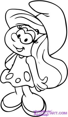 the smurf girl coloring pages