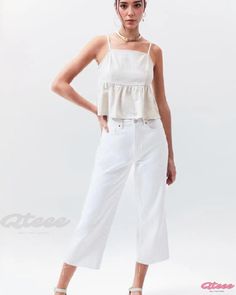 Qteee - Sophisticated Sleeveless Top with Exquisite Knot Detailing Spaghetti Strap Top, Strap Top, Strap Tops, Top Knot, Olivia Mark, Types Of Collars, Workout Clothes, Spaghetti Strap, Top Styles