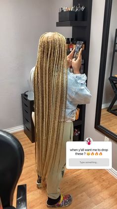 Black And Blonde Knotless Braids, Honey Blonde Box Braids, Honey Blonde Locs, Honey Blonde Knotless Braids, Honey Blonde Braids, Baddie Braids, Weave Braids, Big Box Braids Hairstyles, Braid Wig