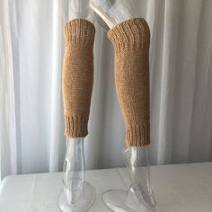 HAND KNIT in USA: Unique, Chunky & Extra Warm! These Leg Warmers are knitted with 100% WOOL yarn in Natural Beige / Tan Heather color - lovely & beautiful! ♥ Thoughtful Gift idea! ♥ These Leg warmers are perfect for lounging around the house or venturing outside on a cold day. ♥ Perfect for your Dance class of Yoga! ♥ Skiing or skating .... or just trying to stay warm! ♥ Leg warmers are the hottest rage: looks great with a skirt, tunic, dress, or shorts. * Knitted with Chanteleine Tipshe Fitted Cozy Beige Socks, Fitted Beige Cozy Socks, Warm Fitted Cozy Socks, Warm Cozy Fitted Socks, Comfortable Hand Knitted Winter Socks, Snug Beige Socks For Fall, Hand Knitted Fitted Casual Socks, Casual Hand Knitted Fitted Socks, Casual Fitted Hand Knitted Socks